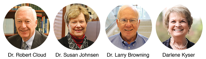 Dr. Robert Cloud, Dr. Susan Johnsen, Dr. Larry Browning and Darlene Kyser